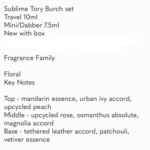 Sublime Tory Burch Travel Size Perfume Set Floral - Picture 4 of 4